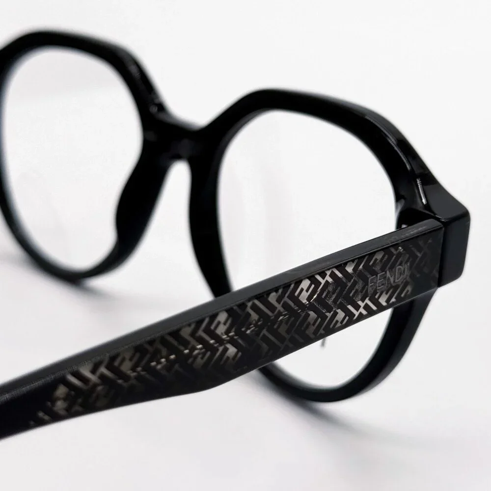 NEW FENDI EYEGLASES FE50049I 001 ROUND BLACK WOMEN EYEWEAR FENDI